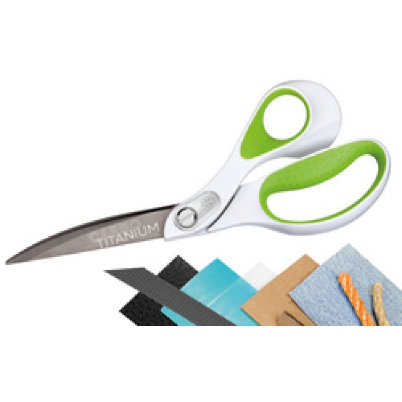 WESTCOTT Ciseaux carbo titane, longueur: 238 mm, vert/blanc