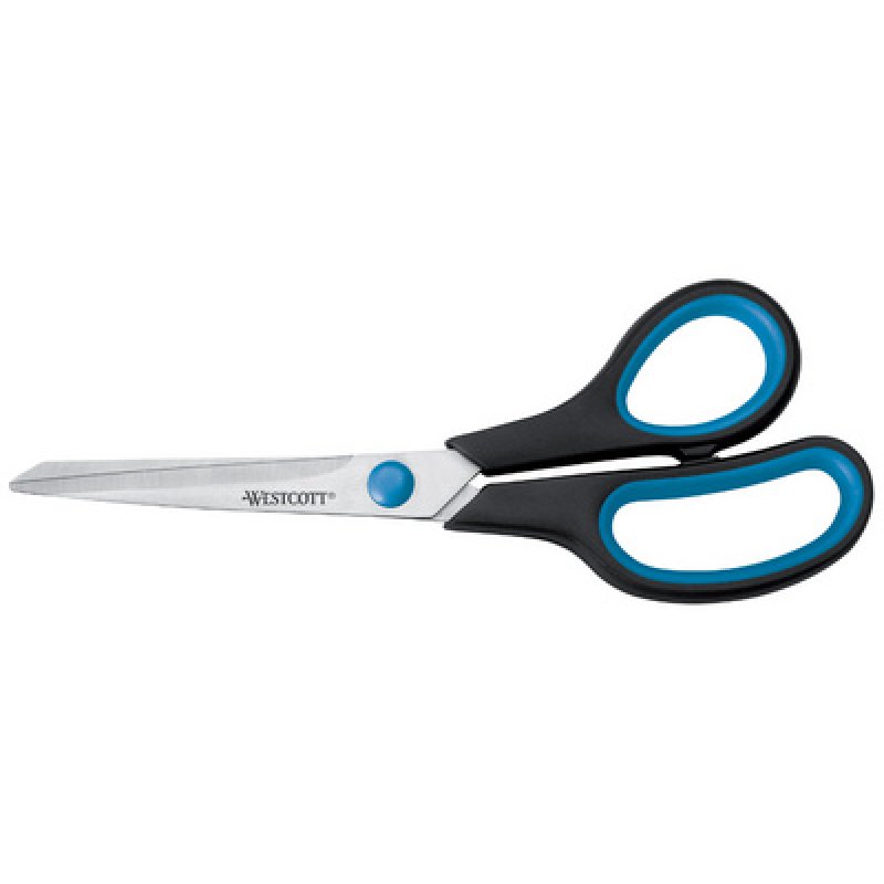WESTCOTT Ciseaux Easy Grip, longueur: 247 mm, bleu/noir