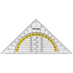 WESTCOTT Equerre géométrique, hypoténuse: 140 mm