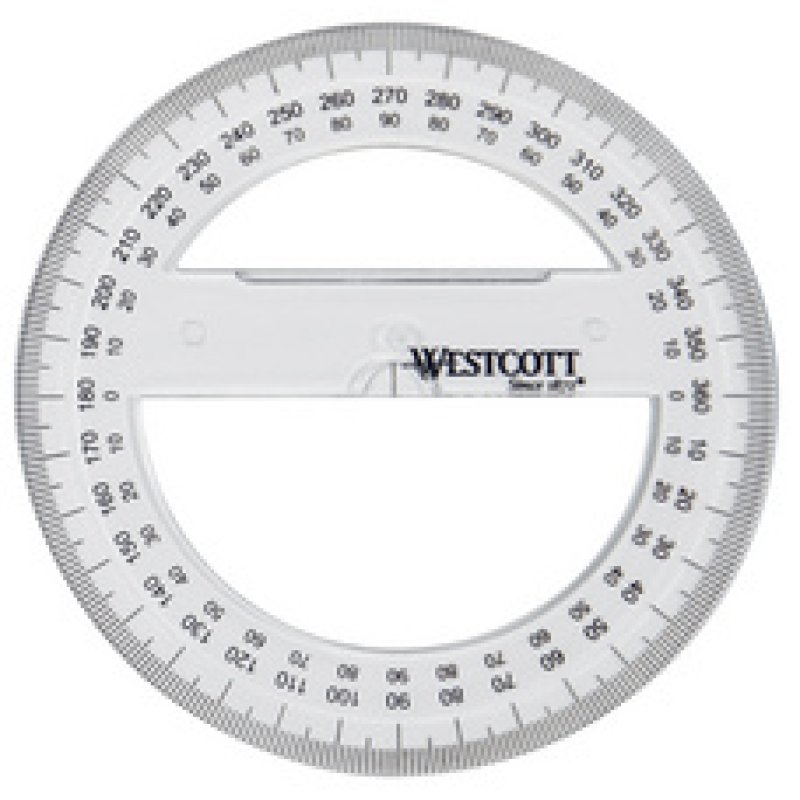 WESTCOTT Rapporteur circulaire 360 degrés, 150 mm