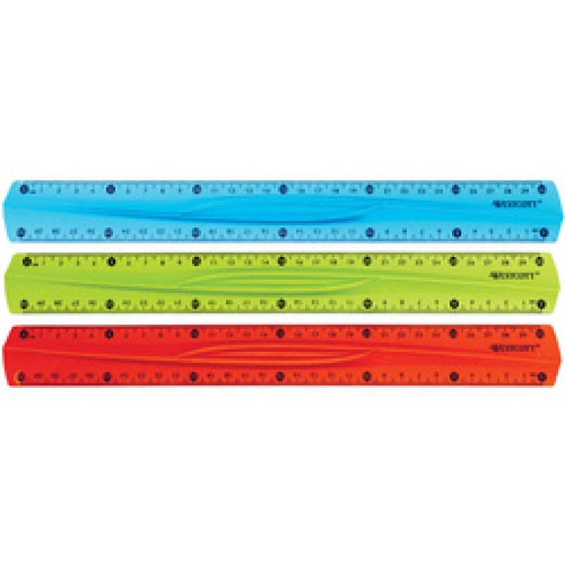 WESTCOTT Règle plate, plastique, longueur: 300 mm, souple