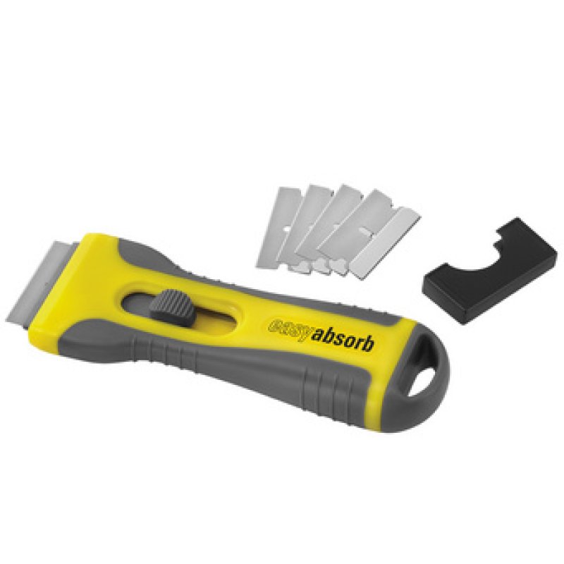 easyabsorb Grattoir à vitres, poignée softgrip, jaune/gris