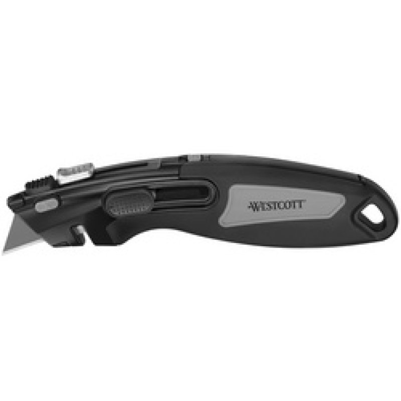 WESTCOTT Cutter de sécurité, lame trapèze: 18 mm, noir