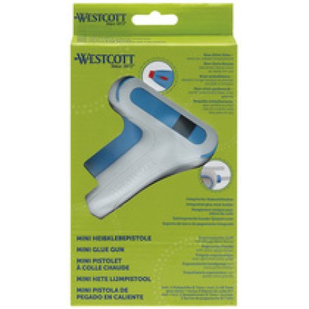 WESTCOTT Mini-pistolet à colle avec embout "non stick"
