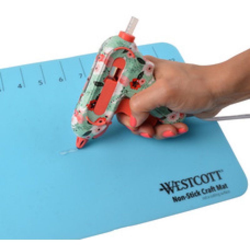 WESTCOTT Mini-pistolet à colle "Floral", embout "non stick"