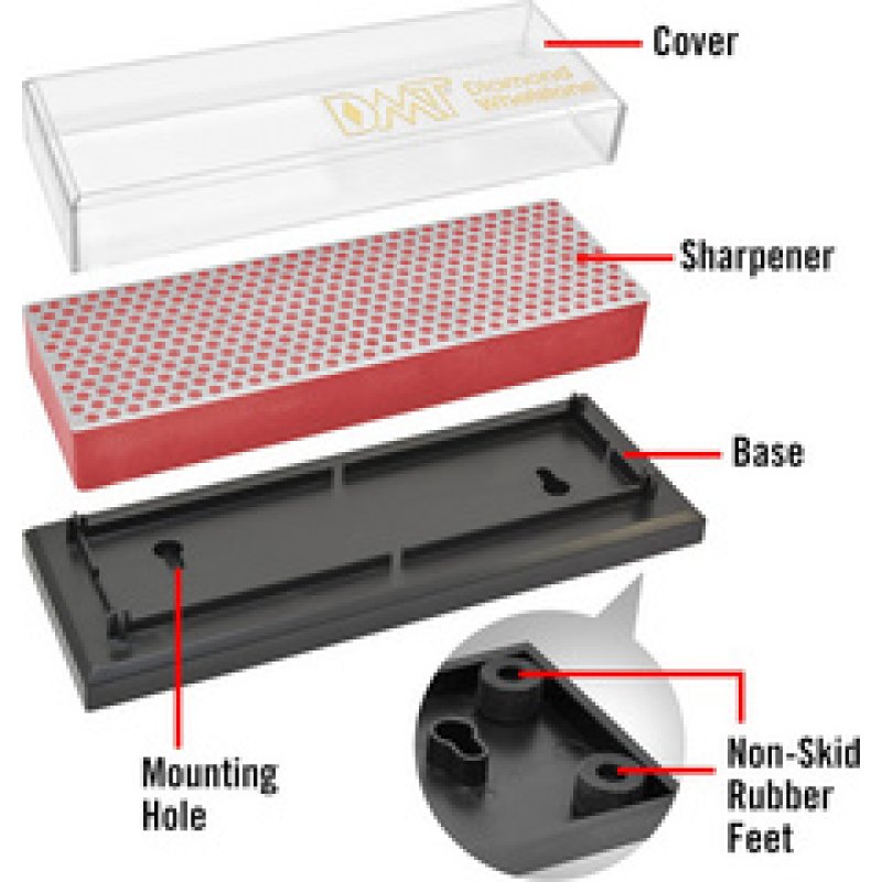 DMT Pierre à aiguiser diamant, fin, (L)152 x (P)51 x (H)19mm