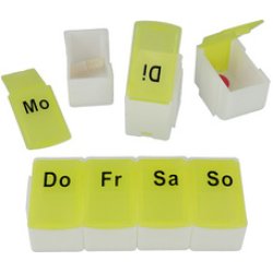 FIRST AID ONLY Pilulier semainier, plastique, blanc/vert