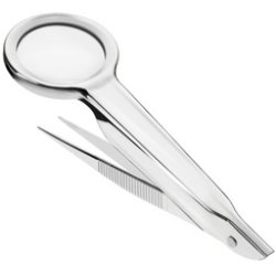 FIRST AID ONLY Pince précelle avec loupe, argent
