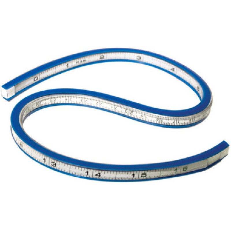 WESTCOTT Gabarit de courbe flexible, longueur : 400 mm (16")
