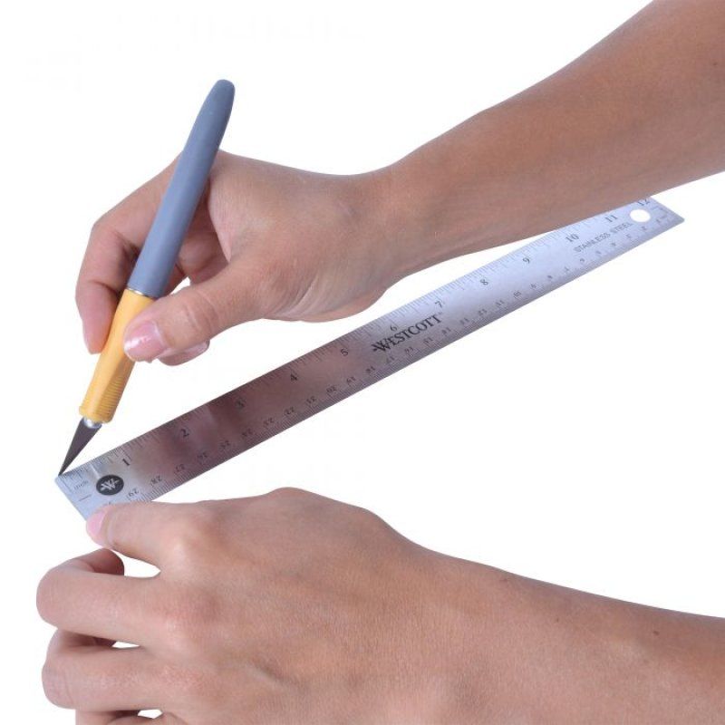 Westcott 10415 règle Règle de bureau 304,8 mm Acier inoxydable 1 pièce(s)