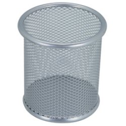 WESTCOTT Pot à crayons, en fils métalliques, argent