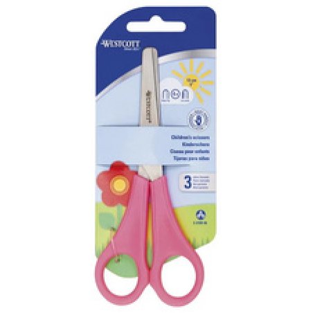 WESTCOTT Ciseaux de bricolage pour enfants, rouge