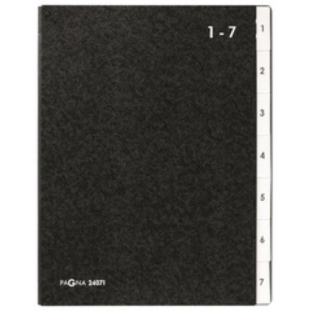 PAGNA trieur, format A4, 7 compartiments, 1 - 7, noir