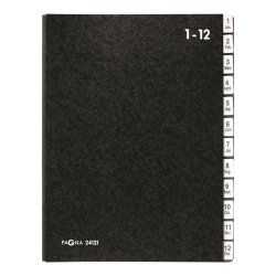 Pagna 24121-04 divider book Black Hardboard, Polypropylene (PP) A4