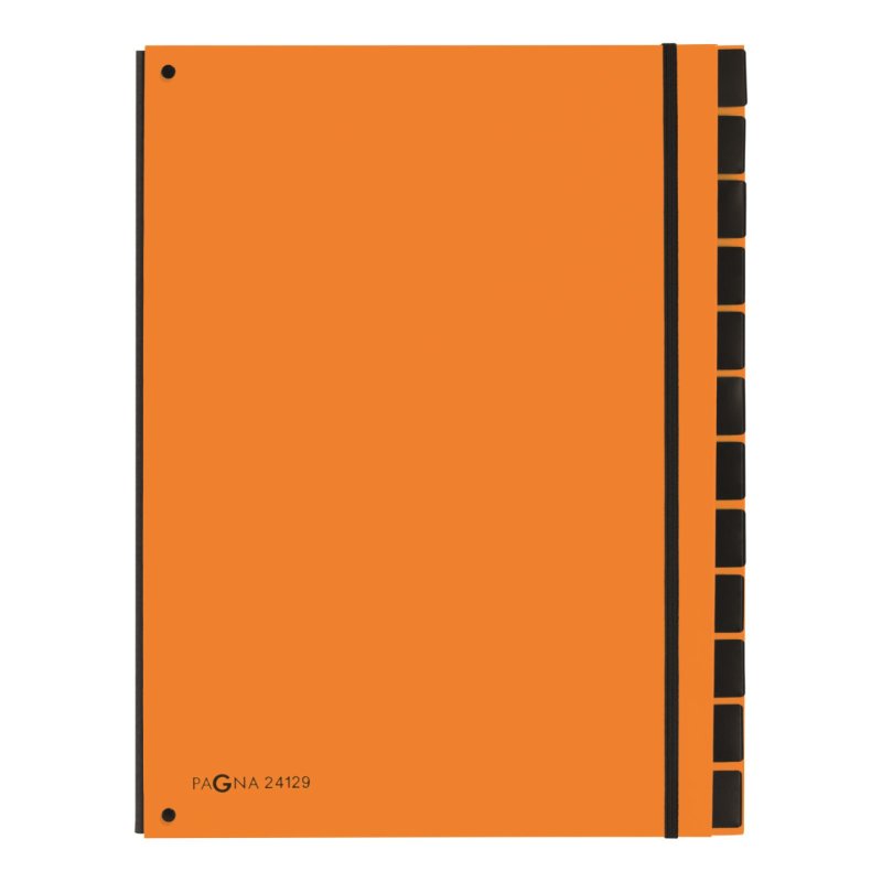 Pagna 24129-09 divider book Orange Cardboard, Polypropylene (PP) A4