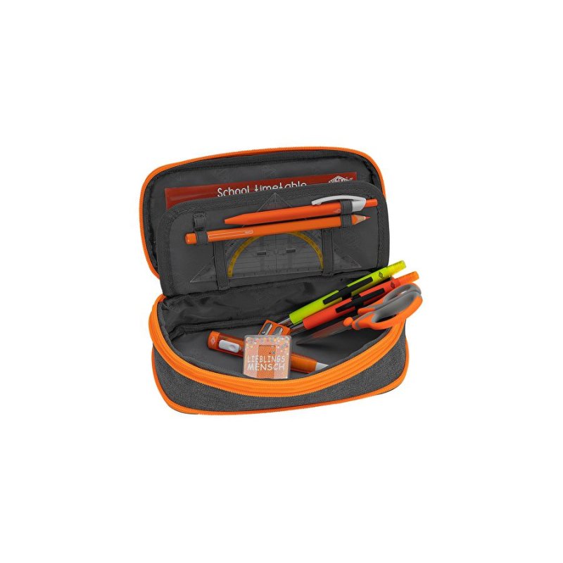 Wedo Neon Stretch Soft pencil case Polyester Grey, Orange
