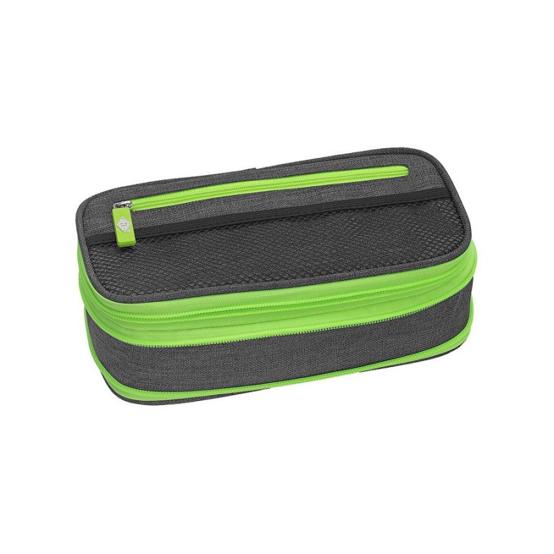 Wedo Neon Stretch Soft pencil case Polyester Green, Grey