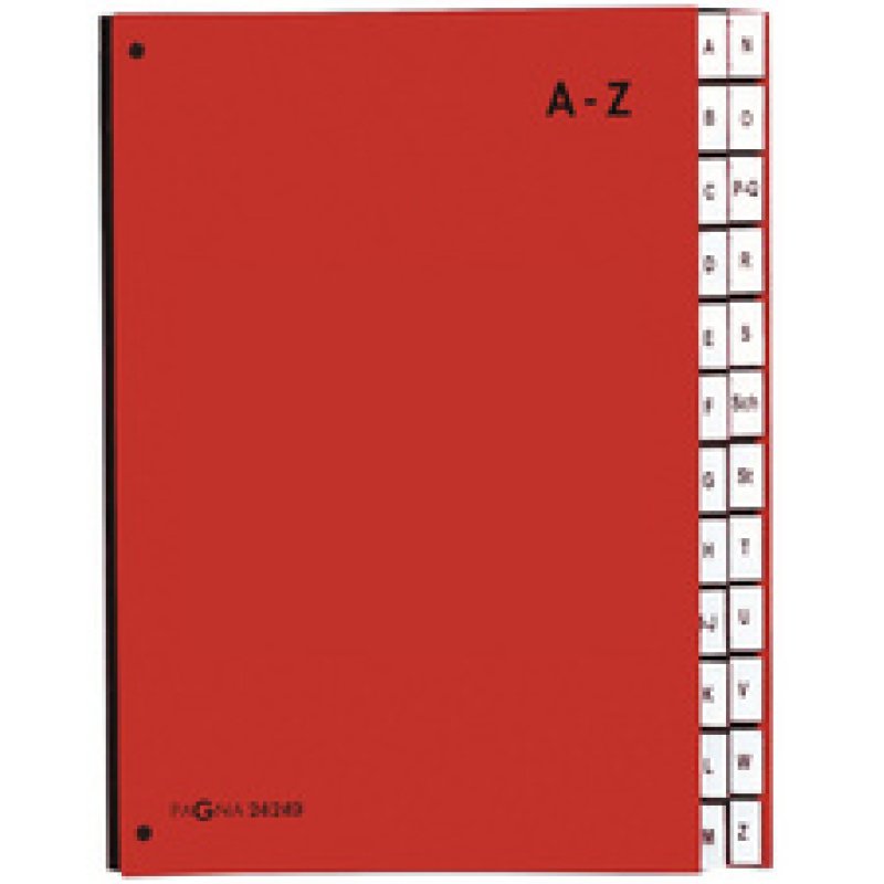 PAGNA Pultordner Color, DIN A4, A - Z, 24 Fächer, silber