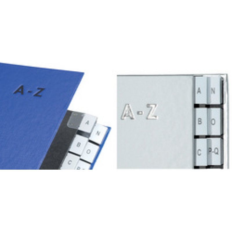 PAGNA Pultordner Color, DIN A4, A - Z, 24 Fächer, silber