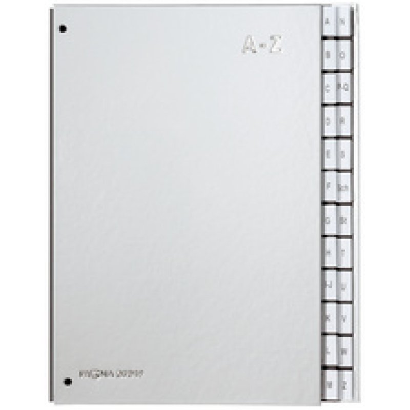 PAGNA Pultordner Color, DIN A4, A - Z, 24 Fächer, silber