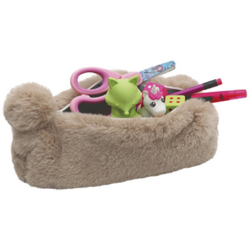 WEDO Trousse "FLUFFY", en peluche, rose