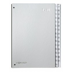 Pagna 24329-14 divider book Silver Cardboard, Polypropylene (PP) A4
