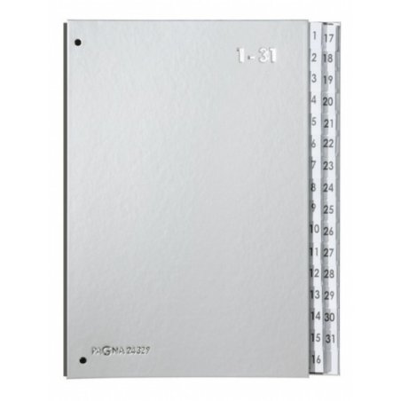 Pagna 24329-14 divider book Silver Cardboard, Polypropylene (PP) A4