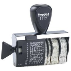 trodat Wortbandstempel 1117, mit Datum
