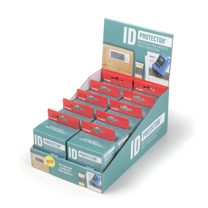 Trodat ID Protector Ink Roller, Sky-Blue, Black Pad, Eng Packaging Instruction Sheet En