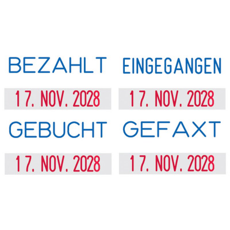 trodat Datumstempel Printy Dater 4850L "GEFAXT", blau/rot