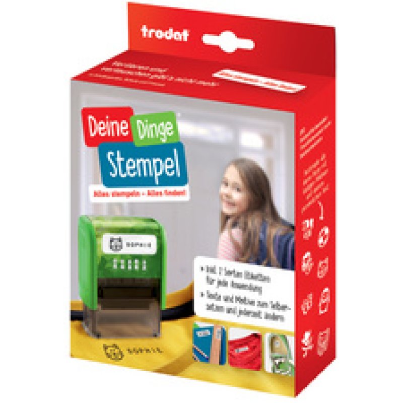 trodat Textstempelautomat "Deine Dinge Stempel", grün
