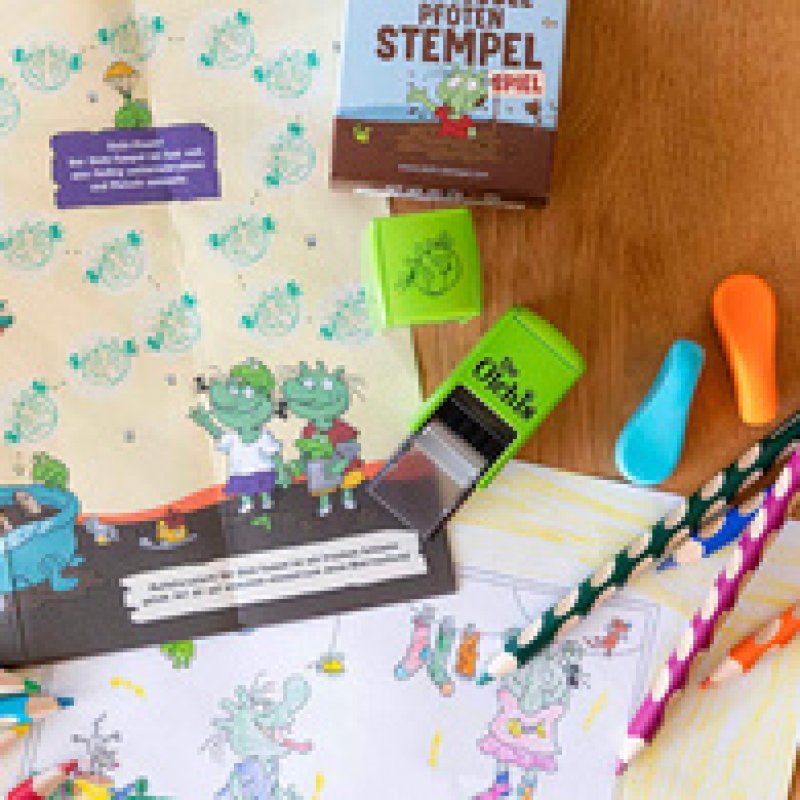 trodat Schmuddelpfoten-Stempel-Spiel "Olchis", Junge