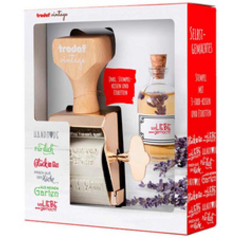 trodat Kreativstempel-Set VINTAGE "Glückwünsche"