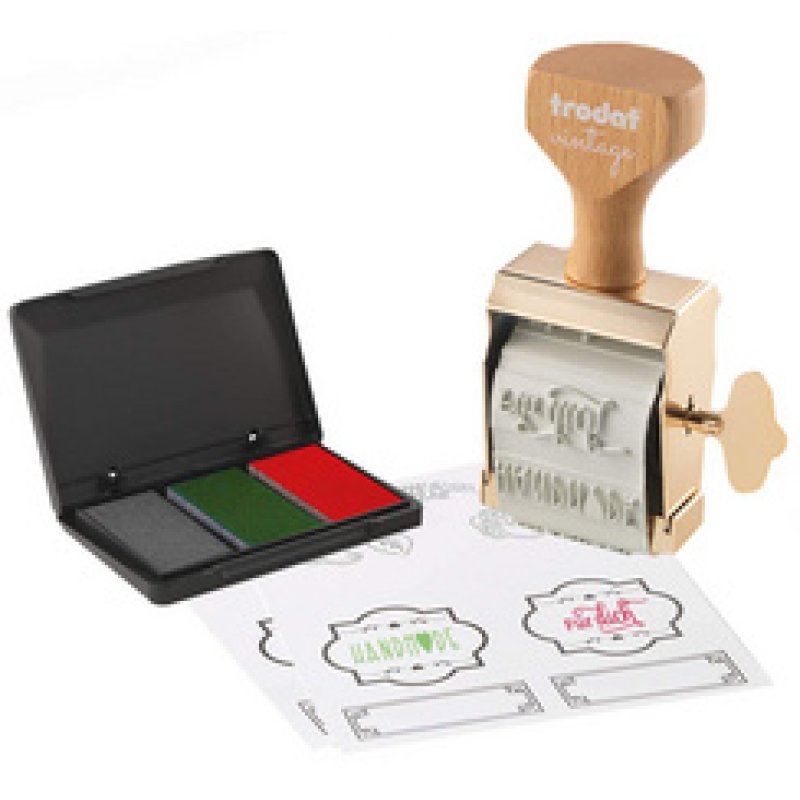 trodat Kreativstempel-Set VINTAGE "Glückwünsche"