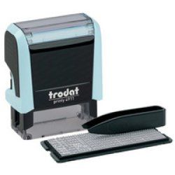 trodat Textstempel-Set Printy 4911 Typomatic, pastell-blau