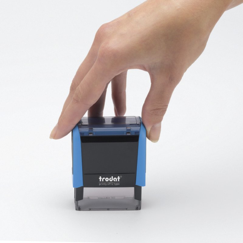 trodat Textstempel-Set Printy 4913 Typomatic, himmelblau