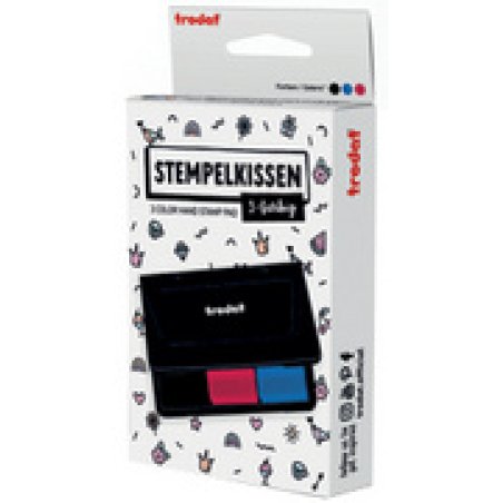 trodat Stempelkissen 9051, 3-farbig, schwarz/pink/grün