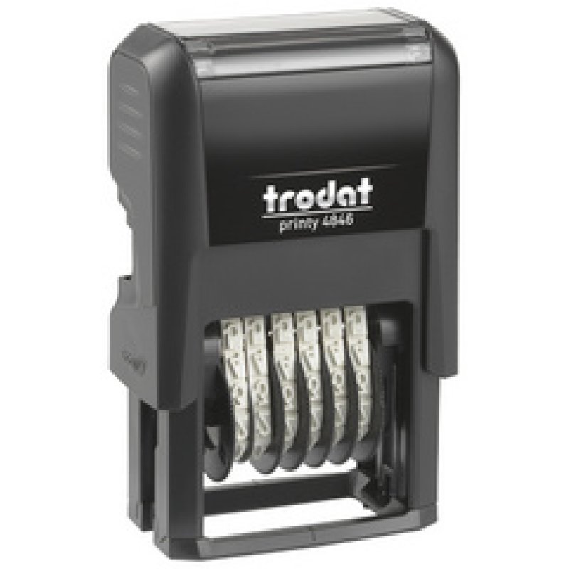 trodat Tampon numéroteur Printy 4.0 4846, 6 chiffres, noir