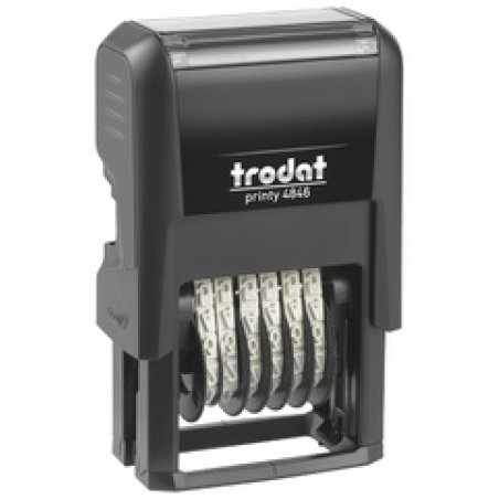 trodat Tampon numéroteur Printy 4.0 4846, 6 chiffres, noir