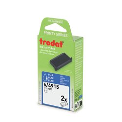 trodat Cassette d'encrage 6/4915, pack de 2, bleu