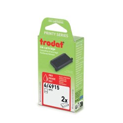 trodat cassette d'encrage 6/4915, pack de 2, rouge