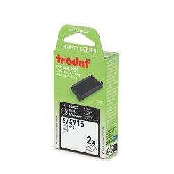 trodat Cassette d'encrage 6/4915, pack de 2, noir