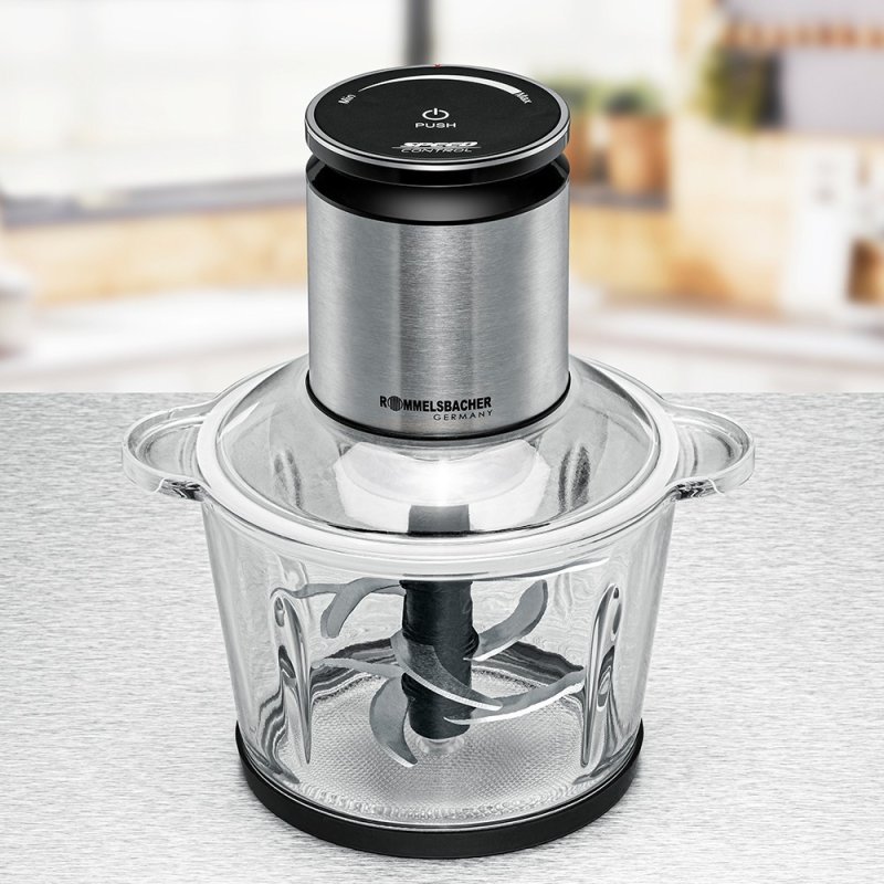 Rommelsbacher MZ 800 electric food chopper 2.7 L 800 W Black, Stainless steel