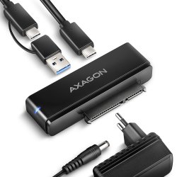 Adaptateur USB-C 3.2 Axagon ADSA-FPX vers S-ATA SSD/HDD avec alimentation