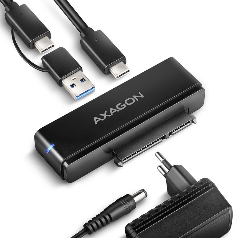 Axagon ADSA-FPX USB-C 10Gbps FAST PORT X adapter for 2.5"/3.5" SSD/HDD