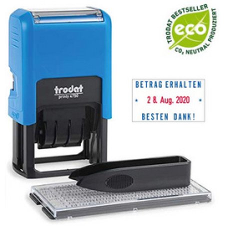 trodat Datumstempel Printy 4.0 4750 Typo Set, blau