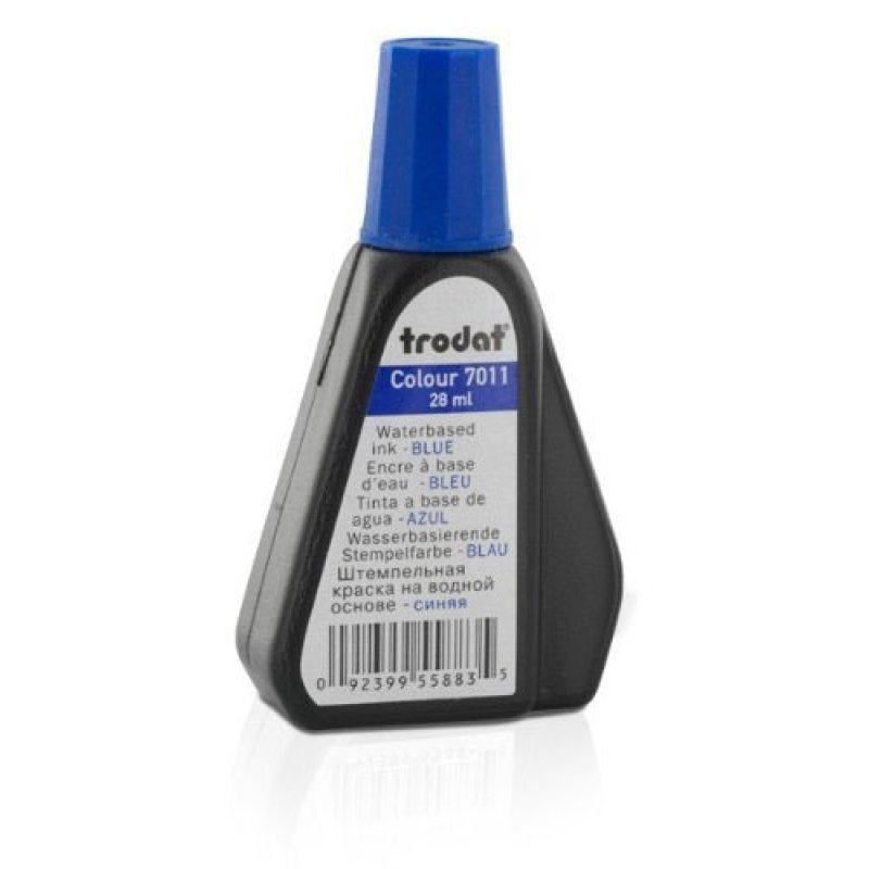 trodat Encre pour tampon encreur "7011", 28 ml, bleu