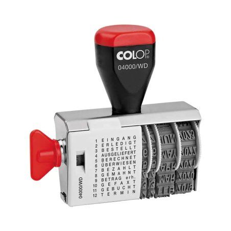 Colop 04000/WD Traditional Text/Date stamp Plastic