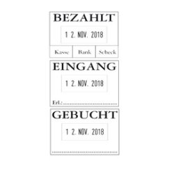 COLOP Datumstempel 04060 L2 "BEZAHLT", mit Textplatte