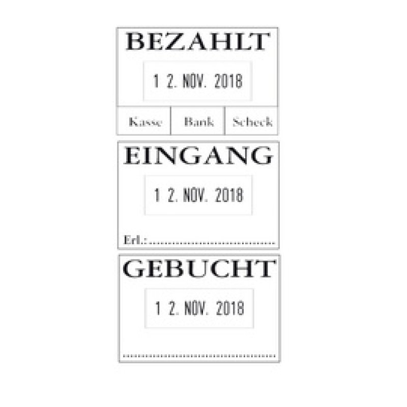COLOP Datumstempel 04060 L2 "BEZAHLT", mit Textplatte